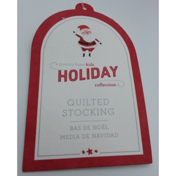 Pottery Barn Kids Elizabeth Snowman Snowflakes Christmas Holiday Stocking Grey - Picture 5 of 8